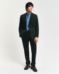 Slim fit jakkes&aelig;t-jakke af jernbanefl&oslash;jl