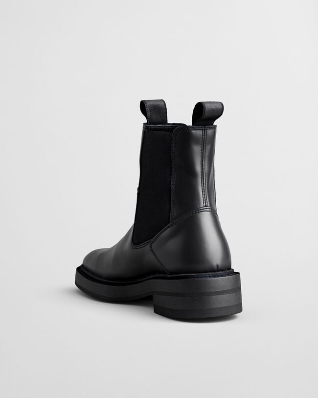 Fallwi mellemhøje læderstøvler