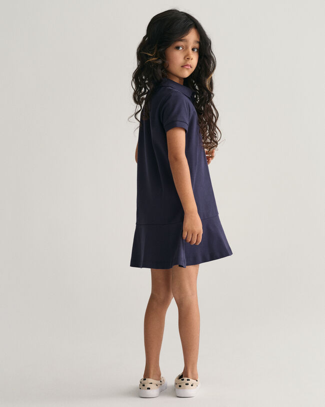 Girls piqu&eacute; fl&aelig;sekjole med korte &aelig;rmer