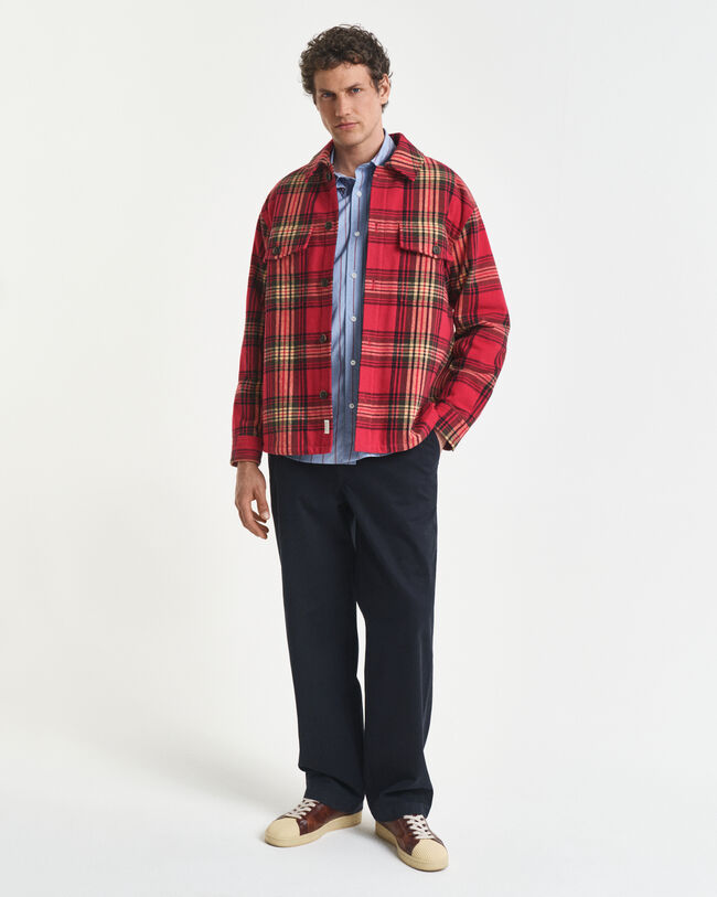 Relaxed fit Heritage Poplin skjorte med striber