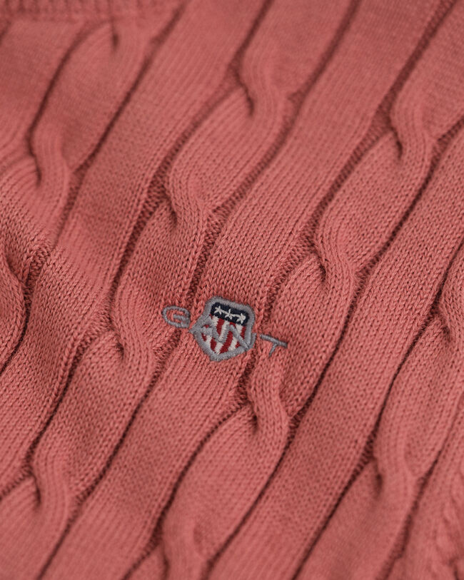 Teen Girls kortærmet sweater af strækbomuld med kabelstrik