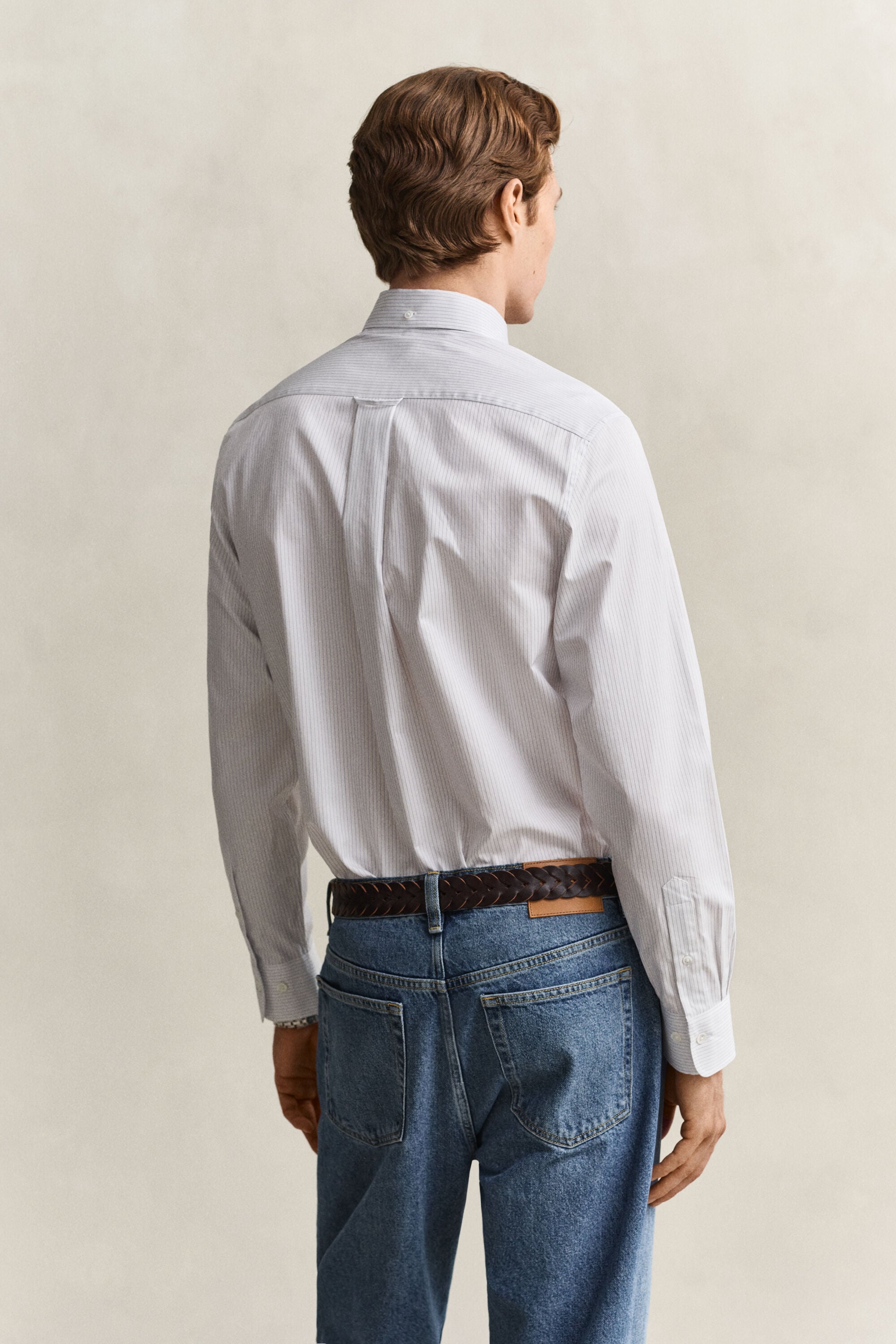 Stribet elegant skjorte i twill