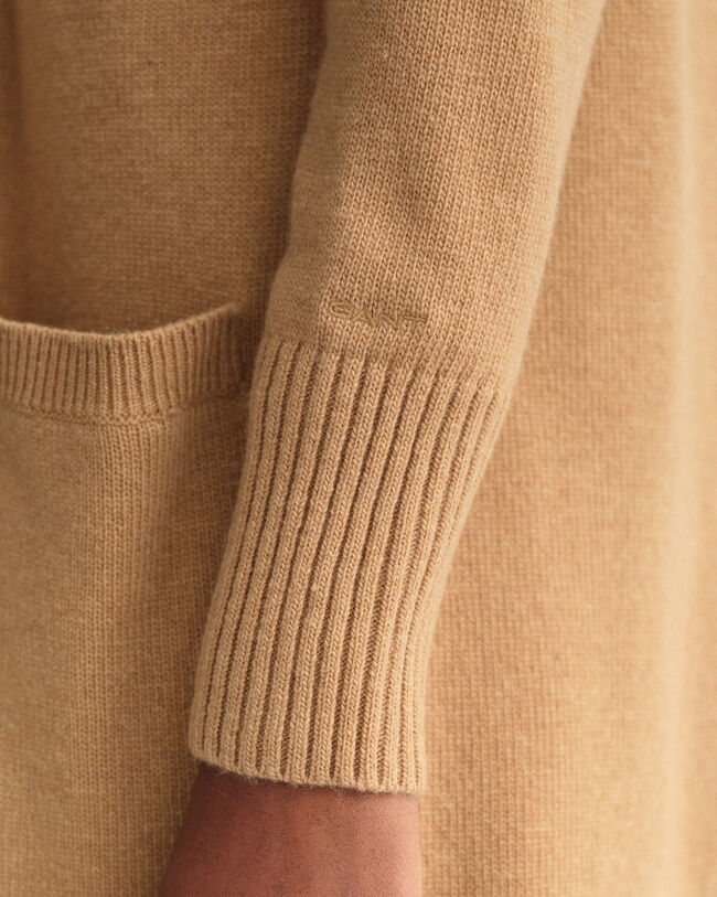 Lang cardigan af uld