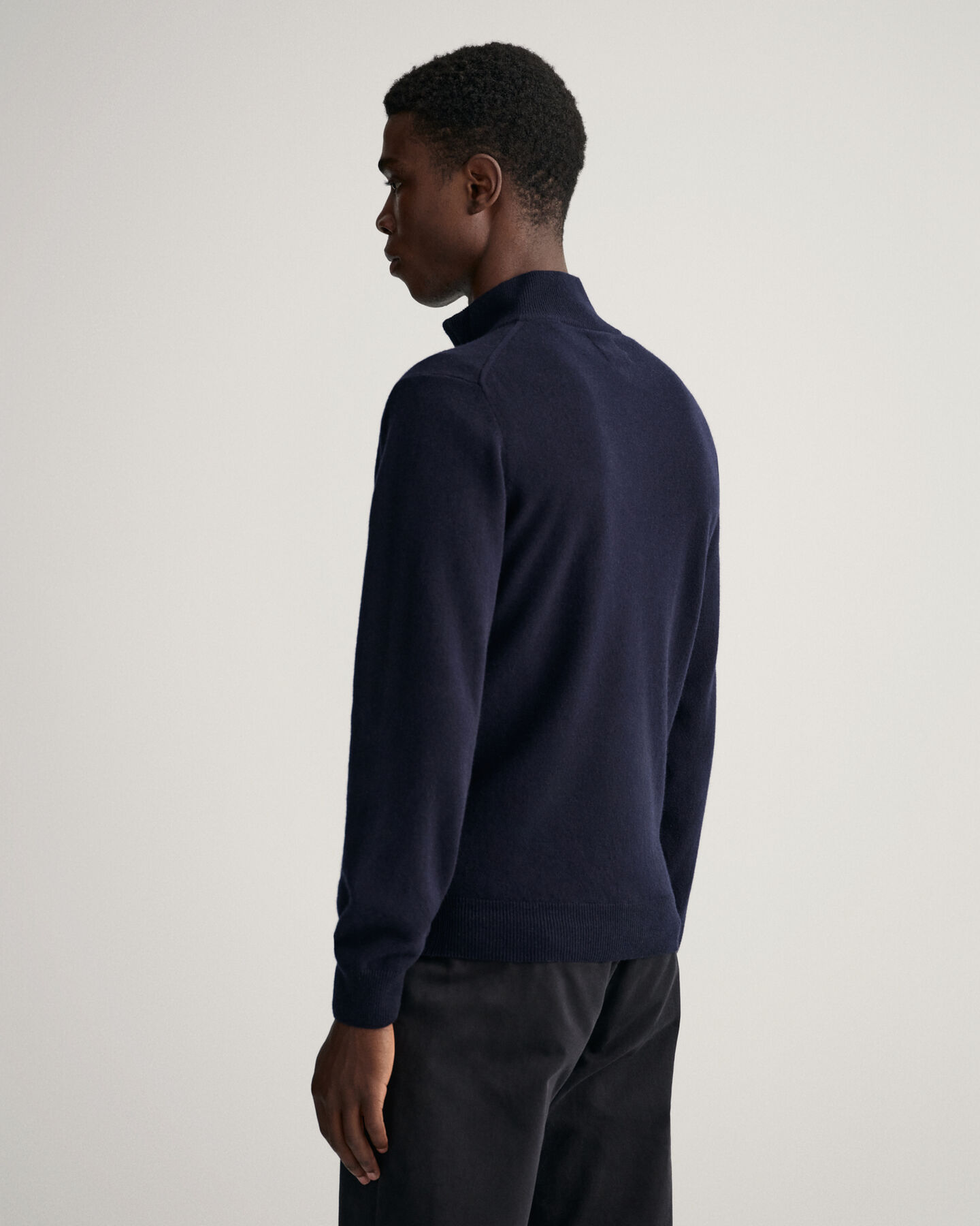 Cardigan af ekstra fin lammeuld med lynlås