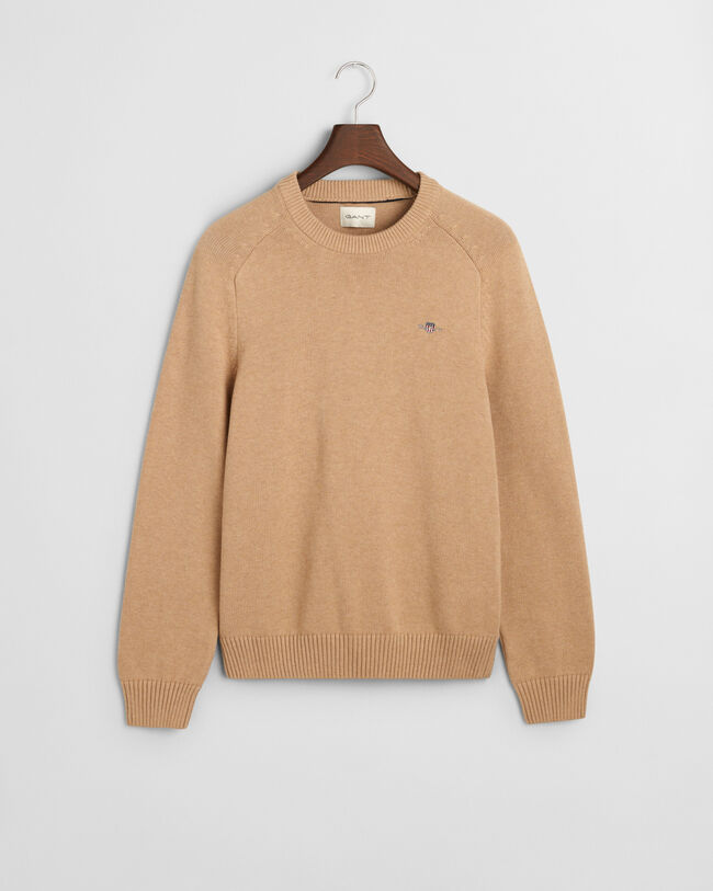 Afslappet crewneck sweater i bomuld