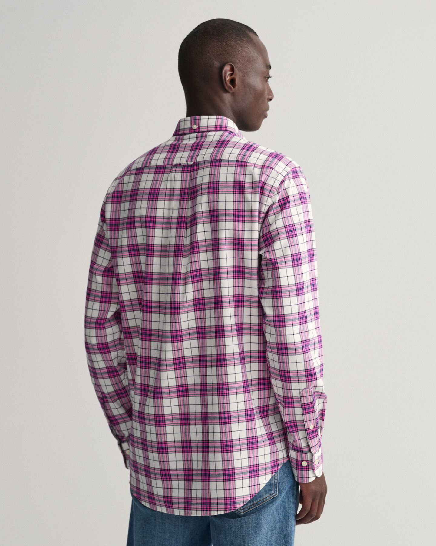 Regular fit ternet Oxford skjorte