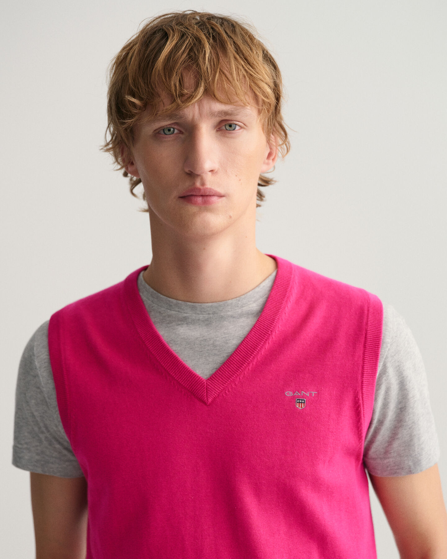 Classic sweater-vest af bomuld