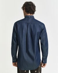 Regular fit indigo-skjorte