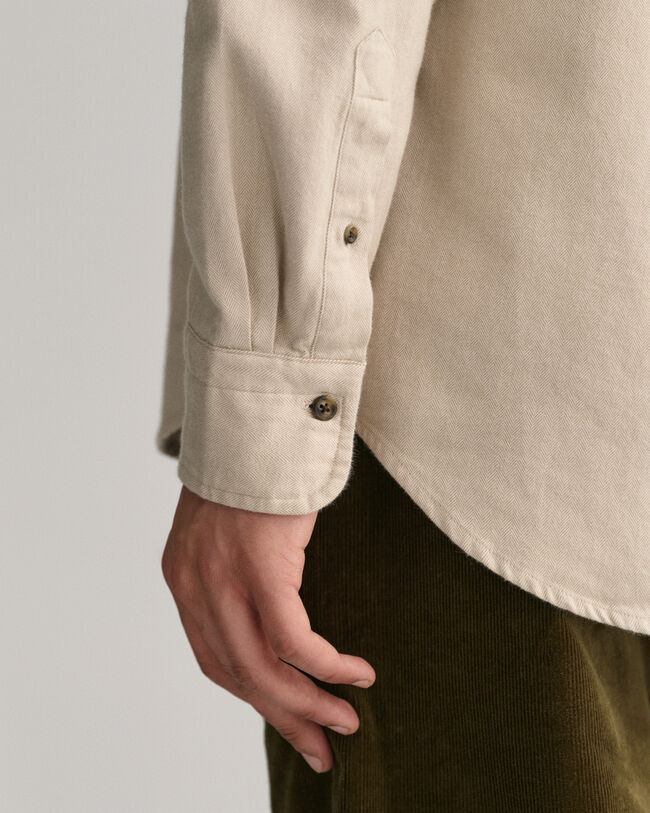 Regular fit sildebensm&oslash;nstret flannelskjorte