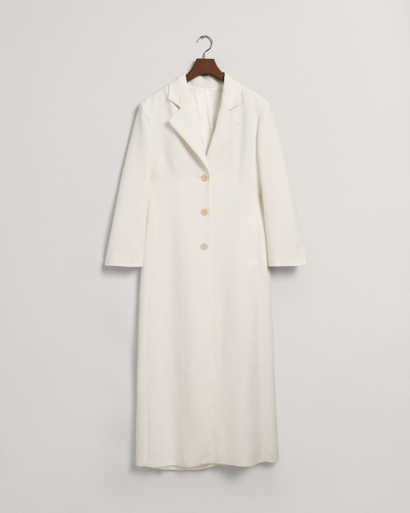 Fluid frakke i fuld længde