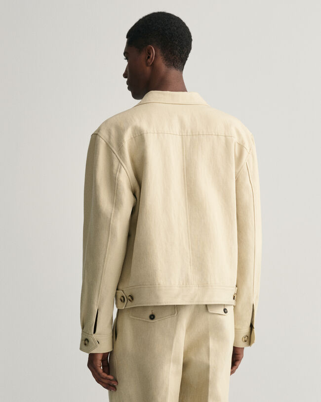 Relaxed fit jakkesæt-jakke af bomuld og hør