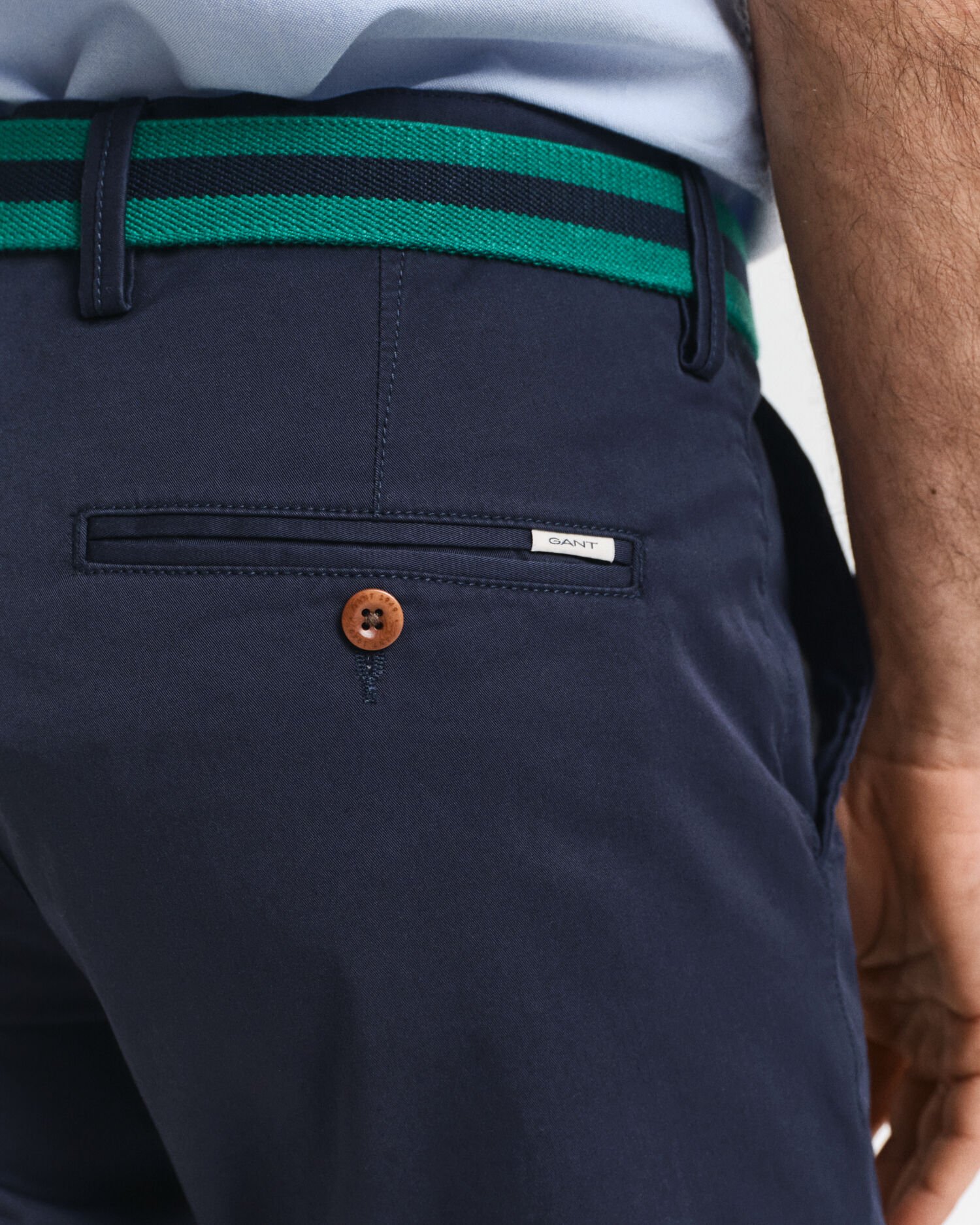 Slim fit chinobukser af twill