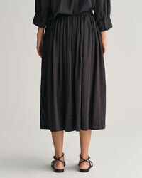 Seersucker-stribet pull-on nederdel