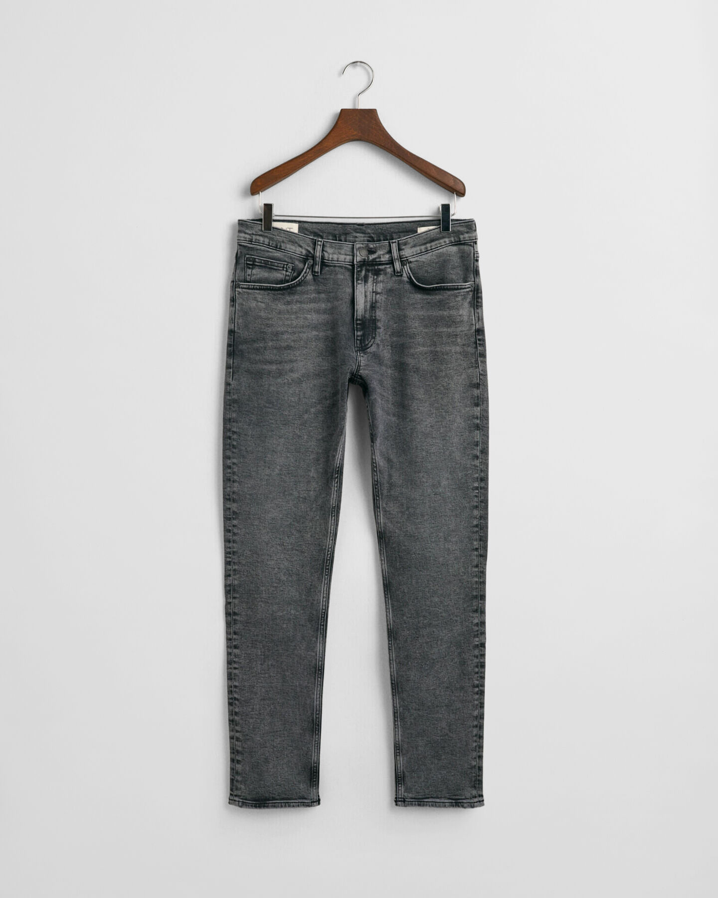 Regular fit sorte vaskede jeans