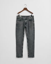 Regular fit sorte vaskede jeans