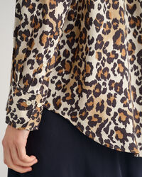 Relaxed fit Leopard modal skjorte