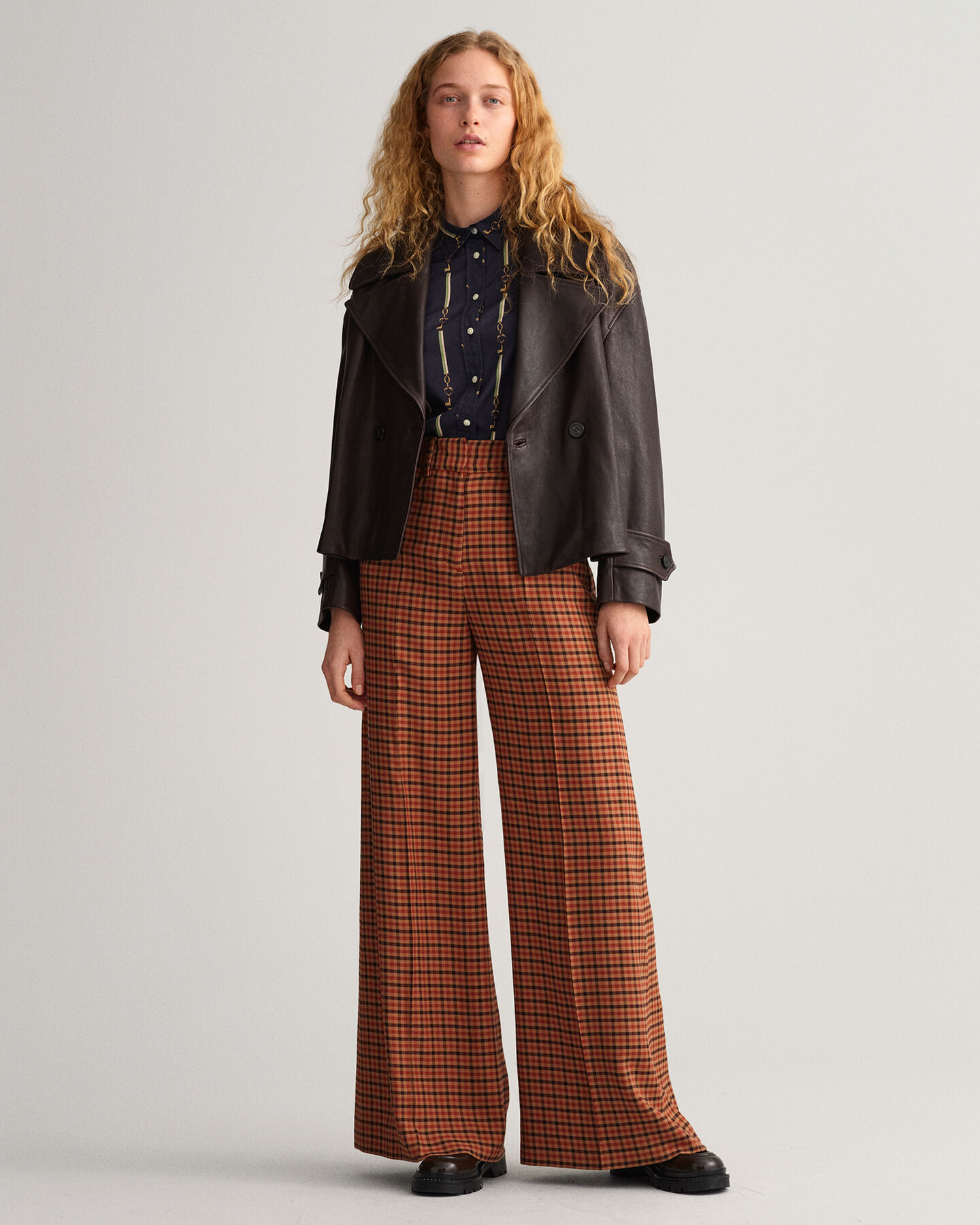 Regular fit American Luxe skjorte af bomuldsvoile