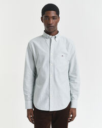 Regular fit klassisk bankerstribet Oxford-skjorte