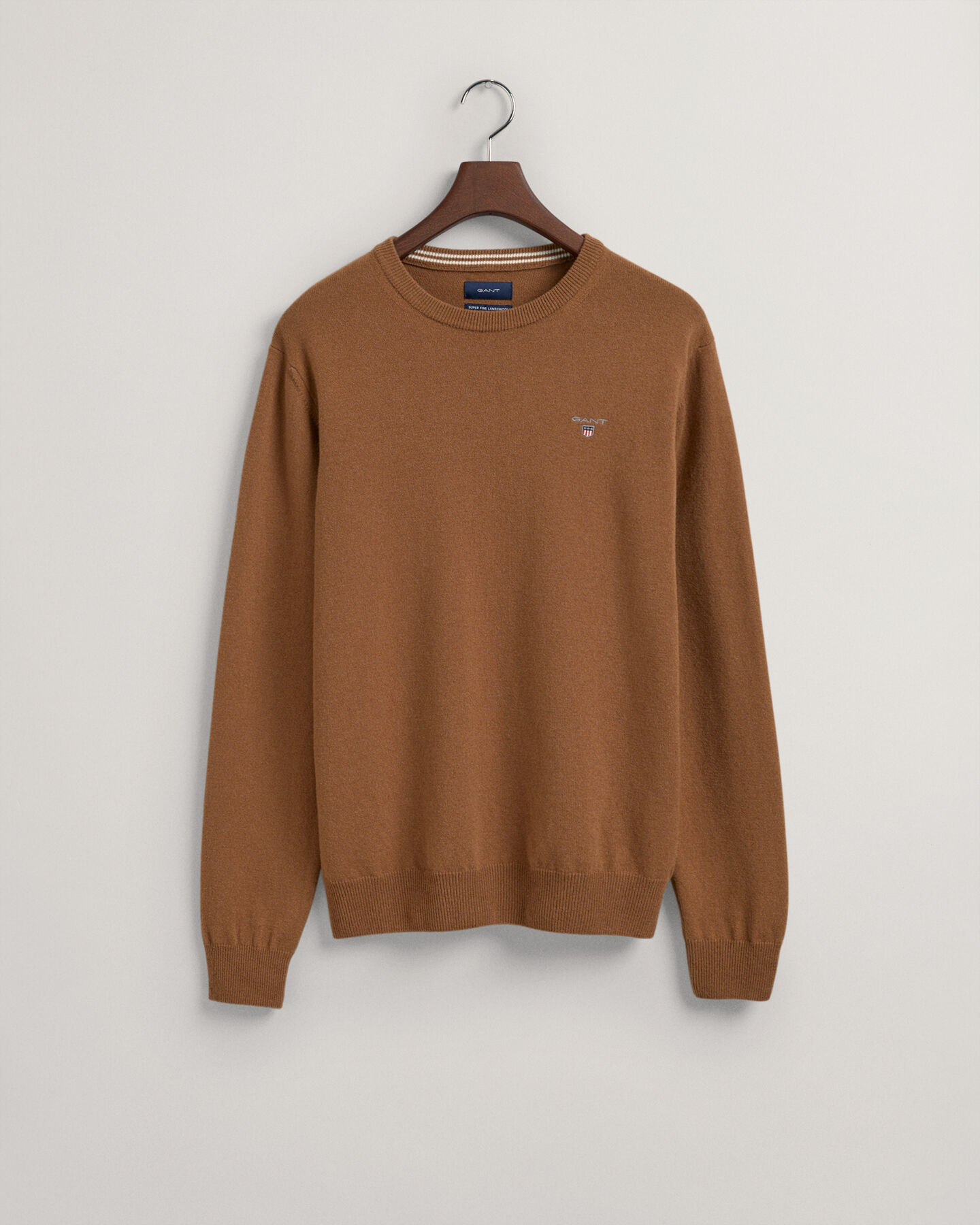 Crewneck sweater i ekstra fin lammeuld