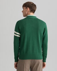 Collegiate sweater med V-hals