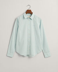Regular fit gingham poplin skjorte