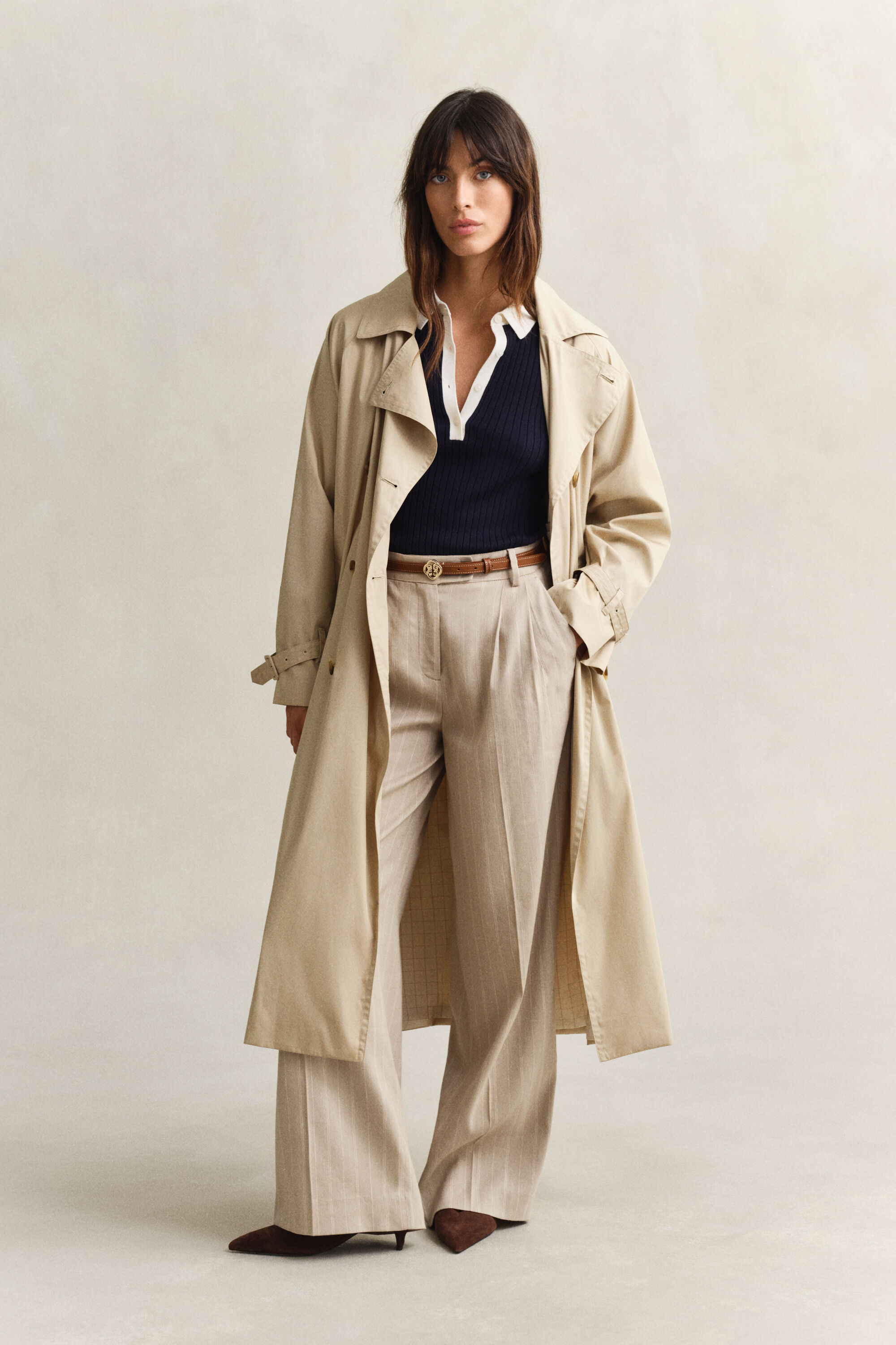 Rugger med ribstrik og korte ærmer