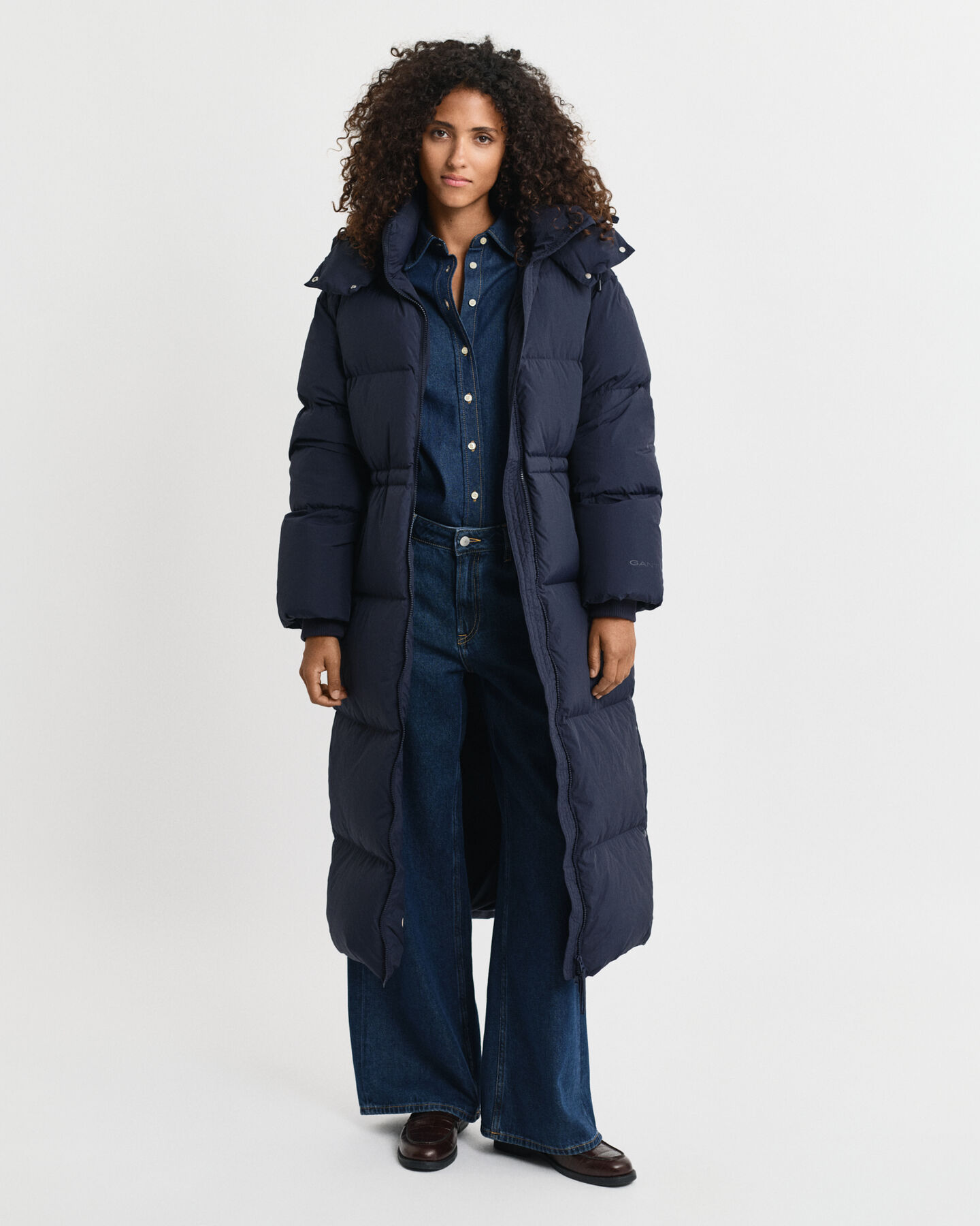 Dunfrakke i fuld længde