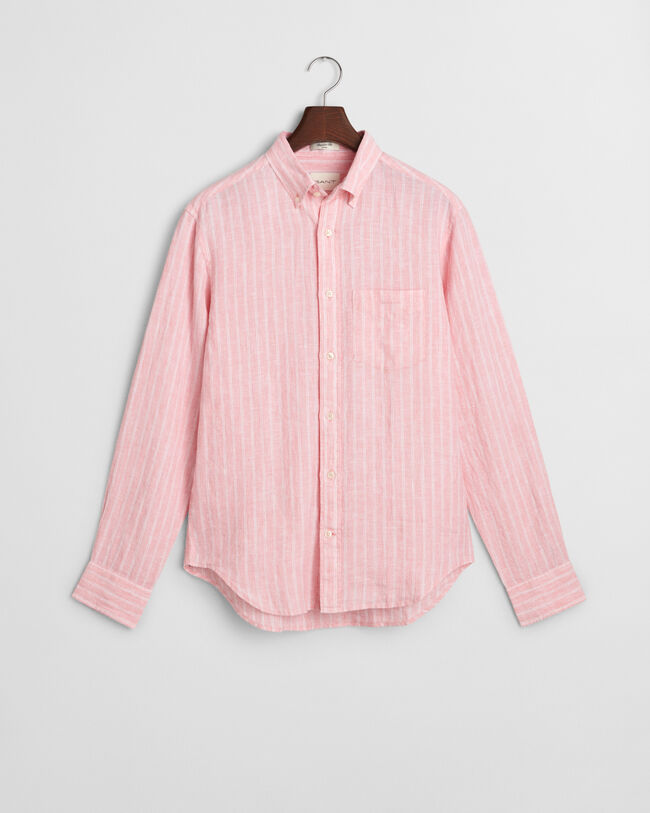 Regular fit stribet skjorte af h&oslash;r