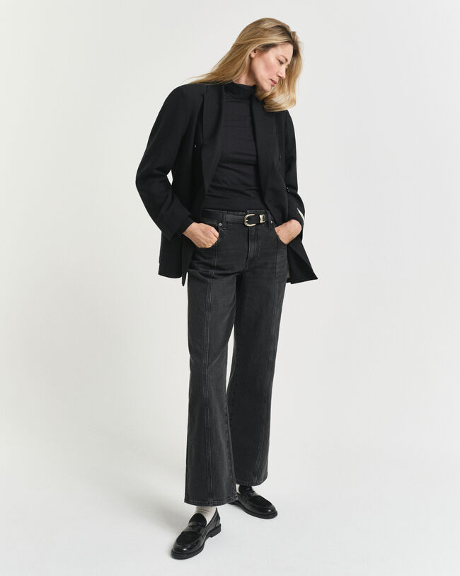 Let top i bomuld med rullekrave