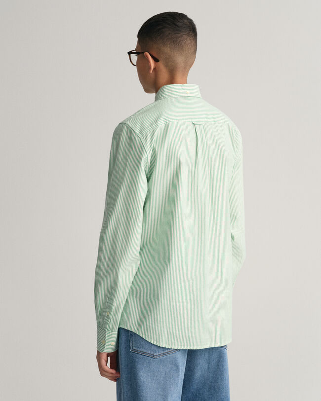 Teen Boys stribet Oxford skjorte