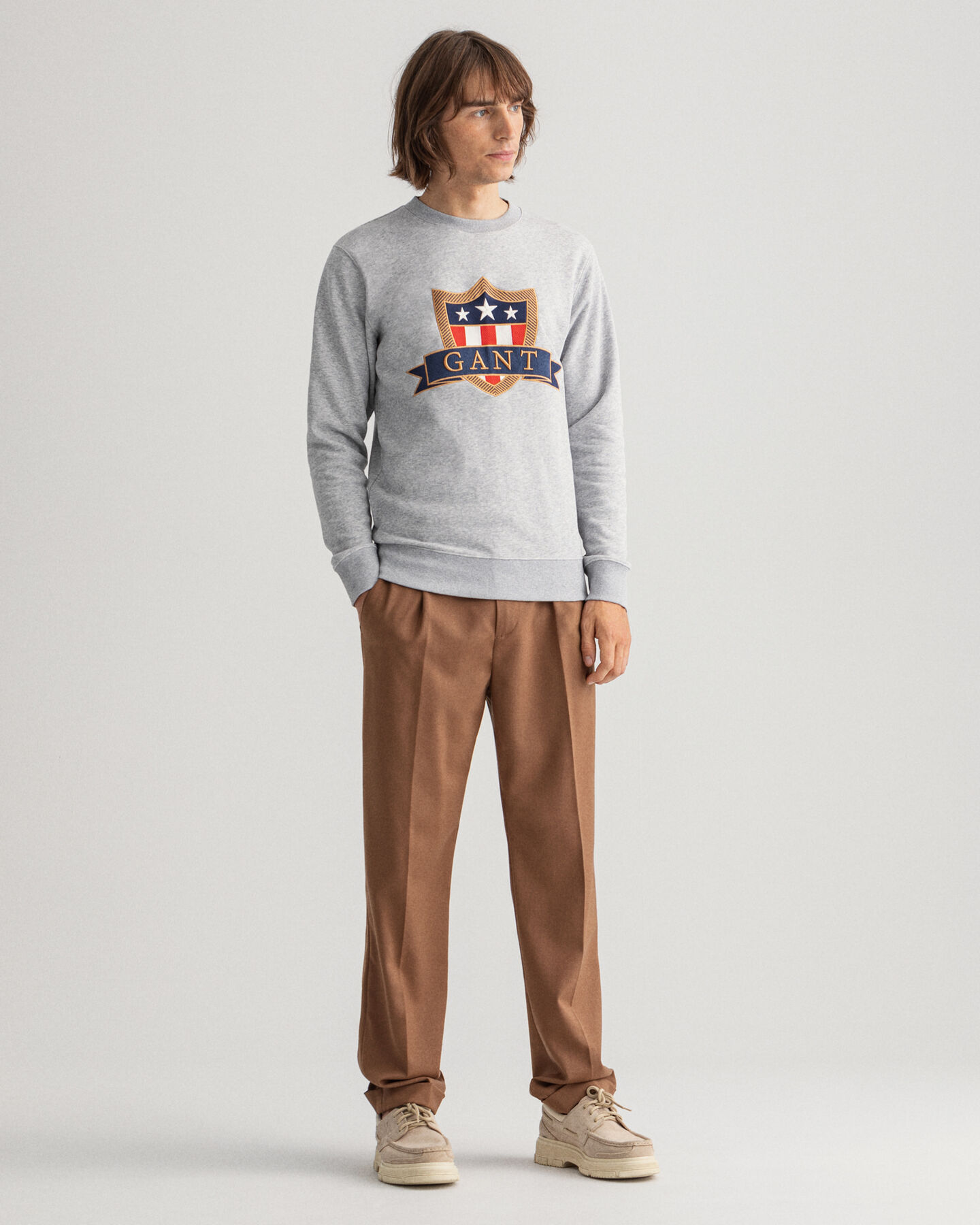 Banner Shield sweatshirt med crewneck