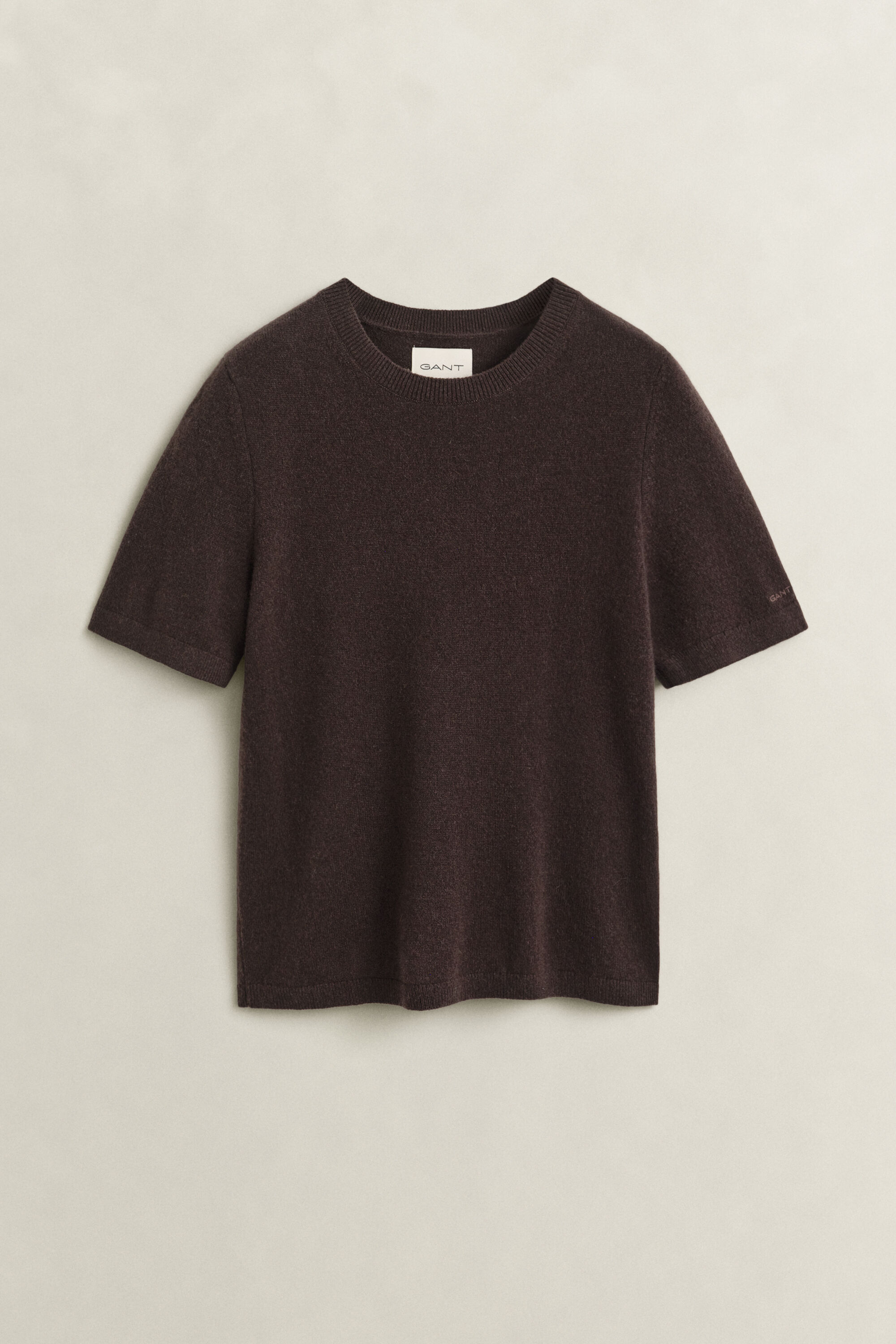Kortærmet sweater i kashmir