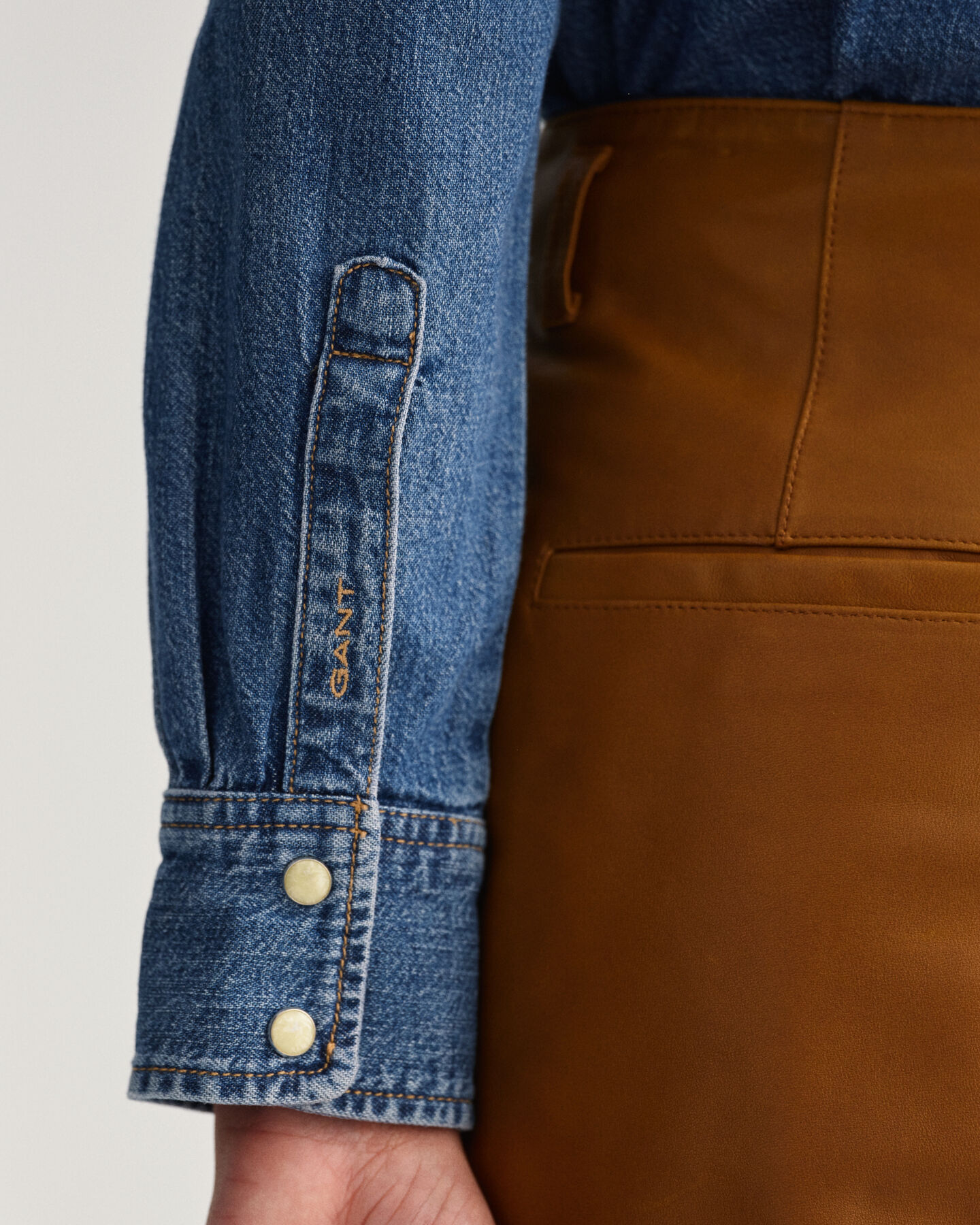 Regular fit denim-skjorte