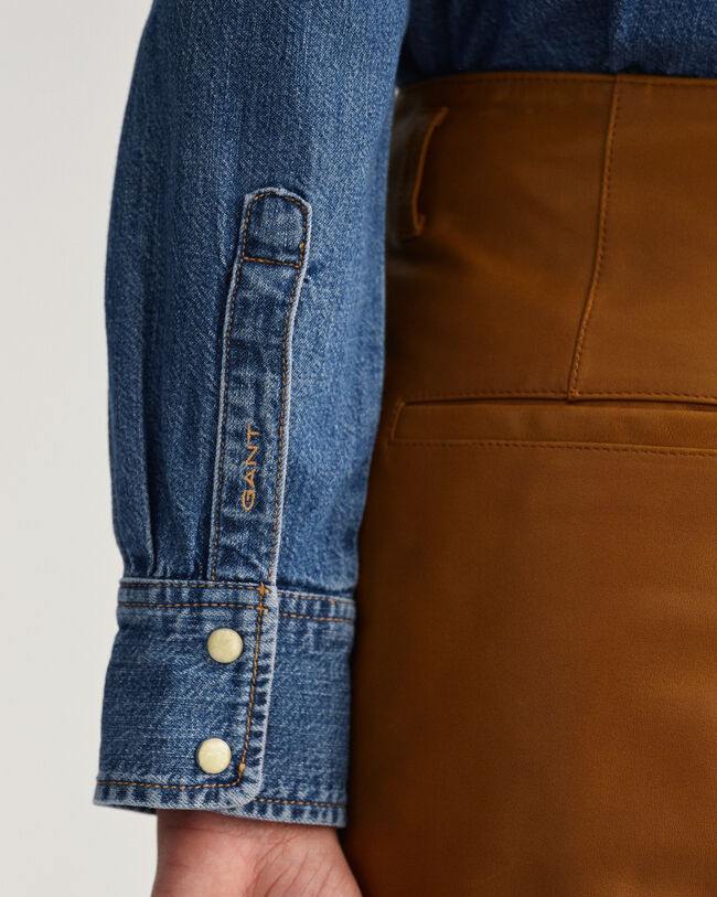 Regular fit denim-skjorte