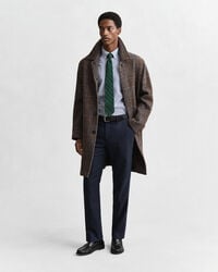 Regular fit klassisk poplin skjorte med bankerstriber