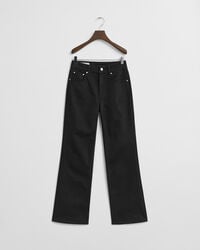 Slim fit sorte jeans med svaj
