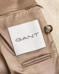 Relaxed fit jakkesæt-jakke med nister og sildebensmønster