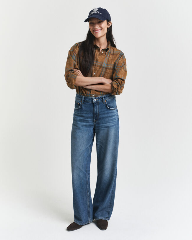 Oversized ternet skjorte