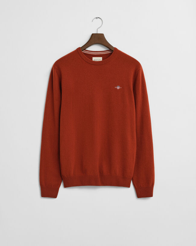Crewneck sweater i ekstra fin lammeuld