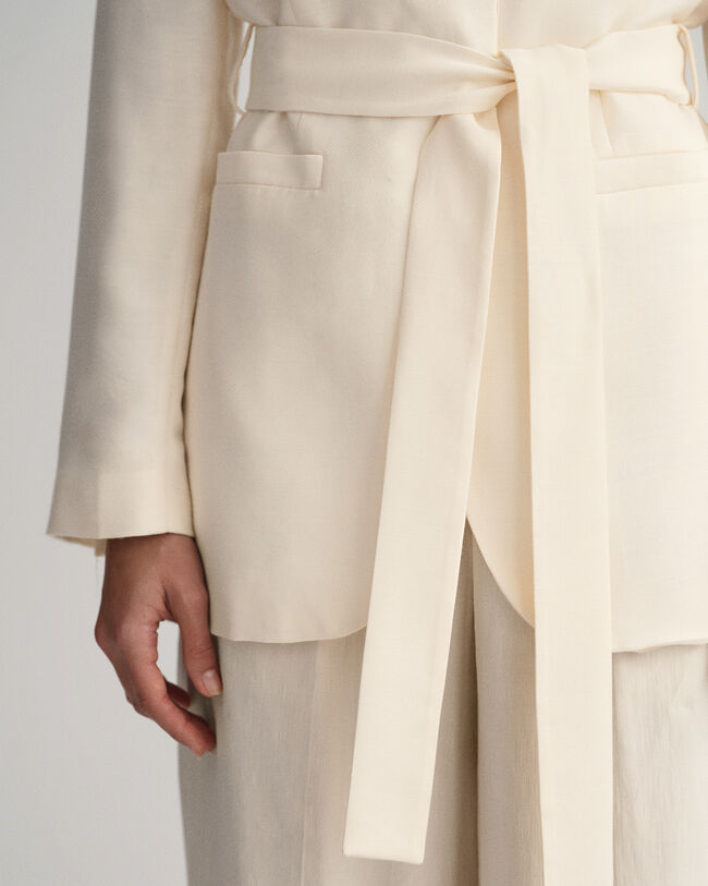 Regular fit Fluid blazer med b&aelig;lte