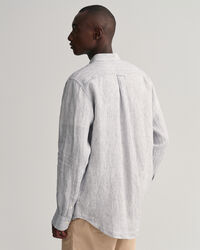 Regular fit stribet skjorte af h&oslash;r