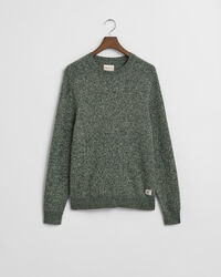Sweater med crewneck i mouliné uldblanding
