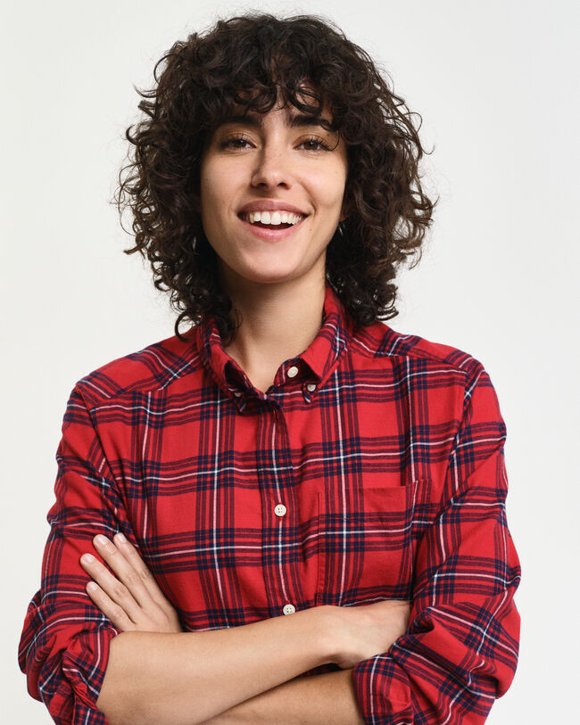 Regular fit ternet flannelskjorte