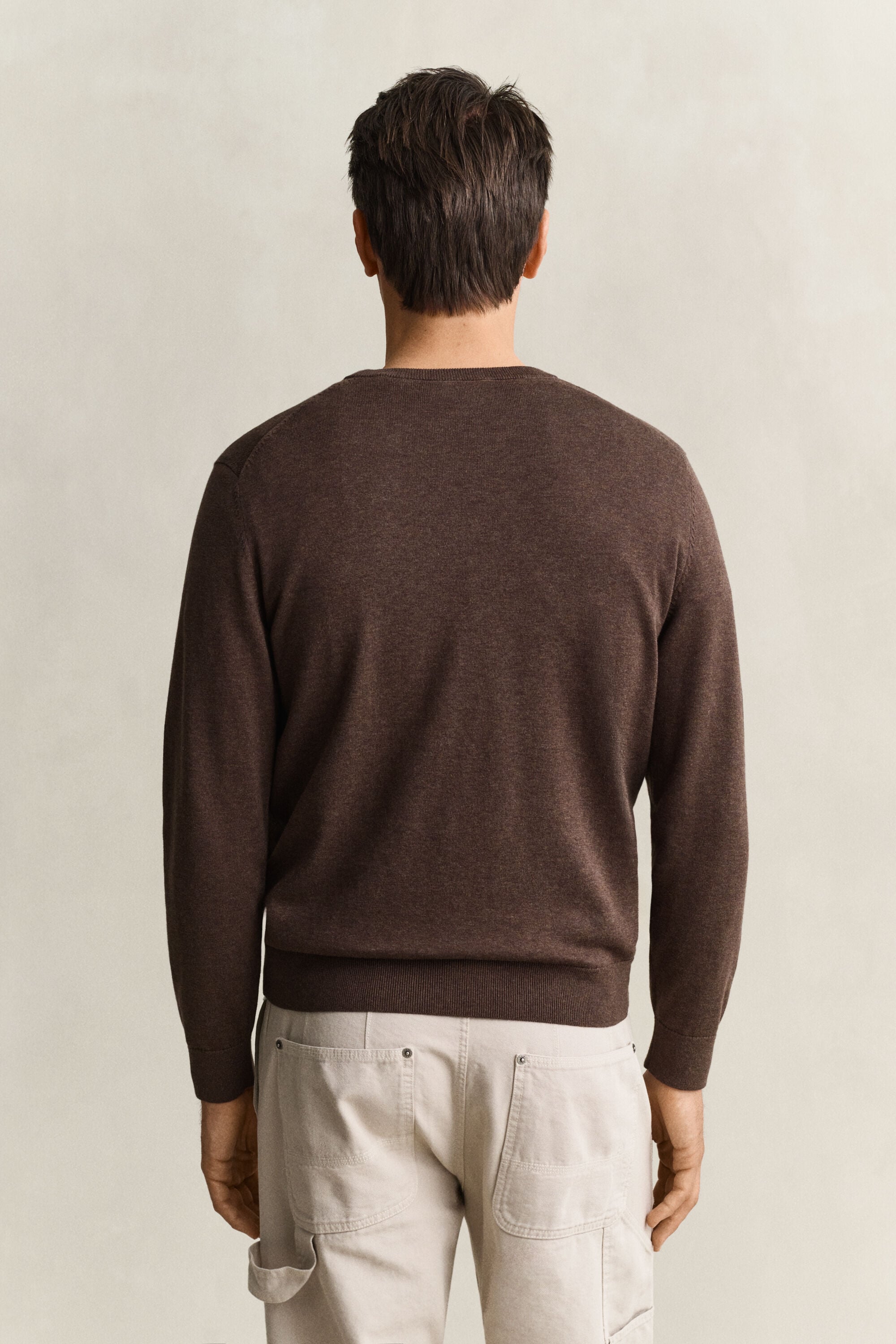 Crewneck sweater i bomuld