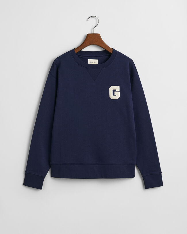 Sweatshirt med crewneck og G-mærke