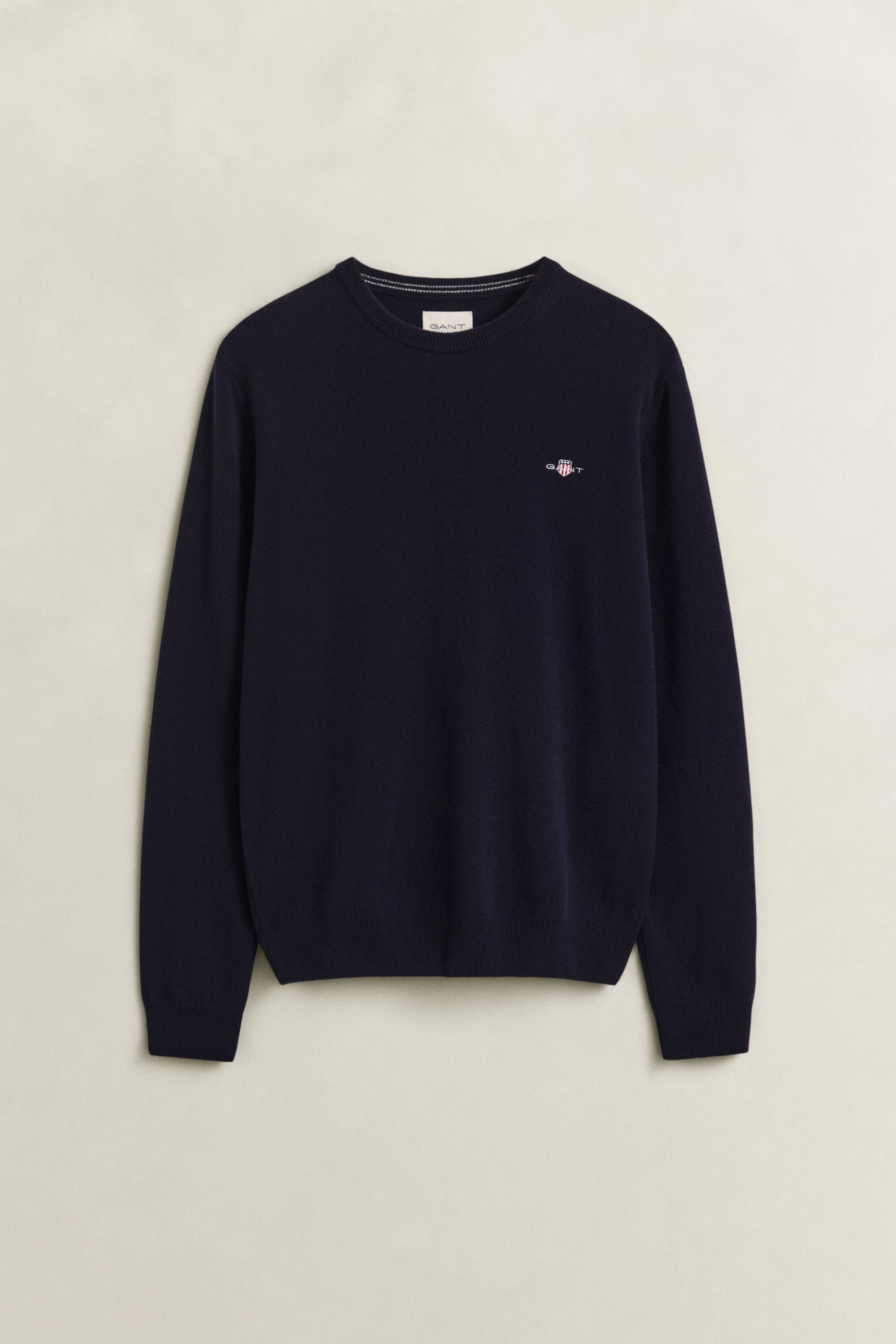 Crewneck sweater i lammeuld