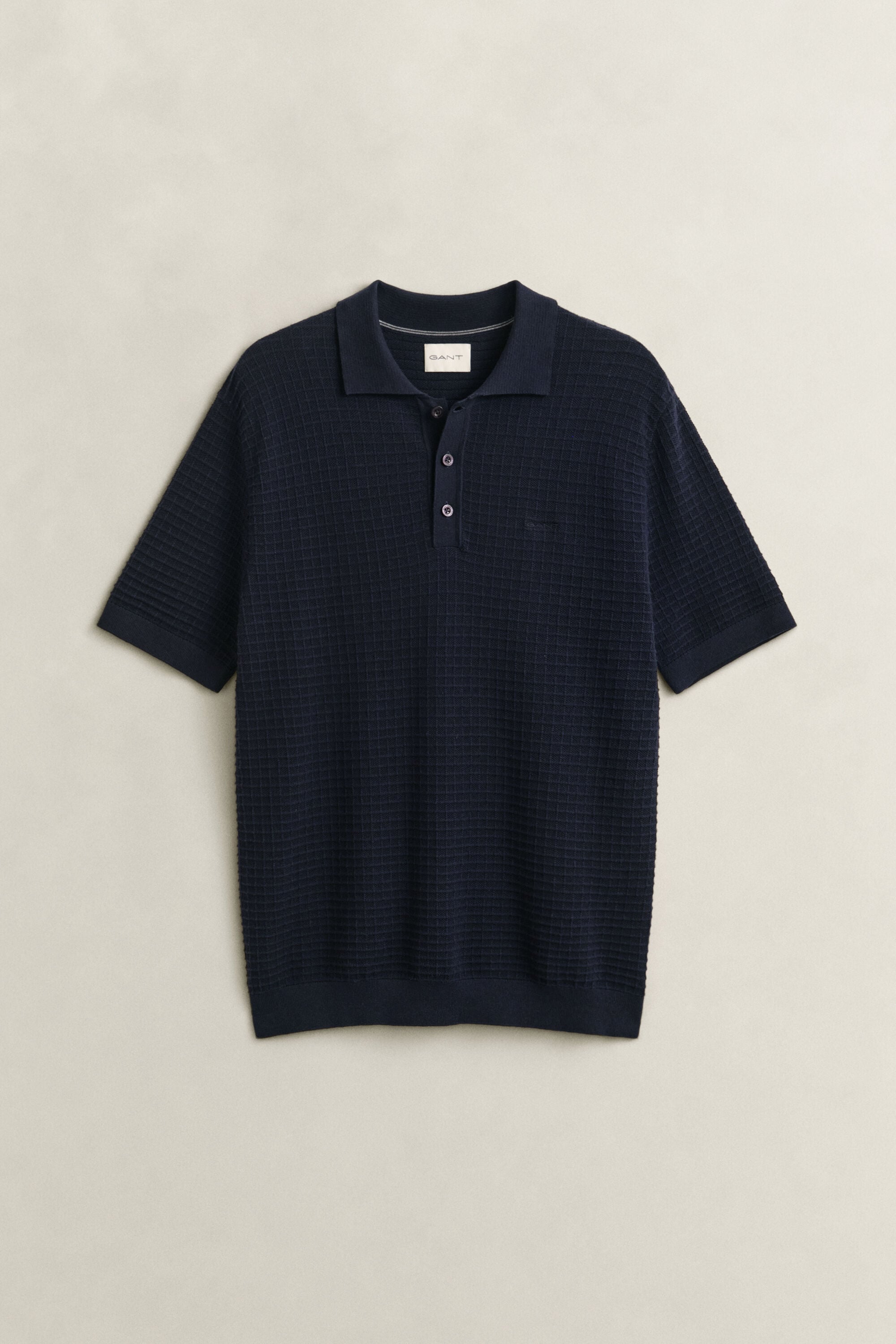 Tekstureret polosweater