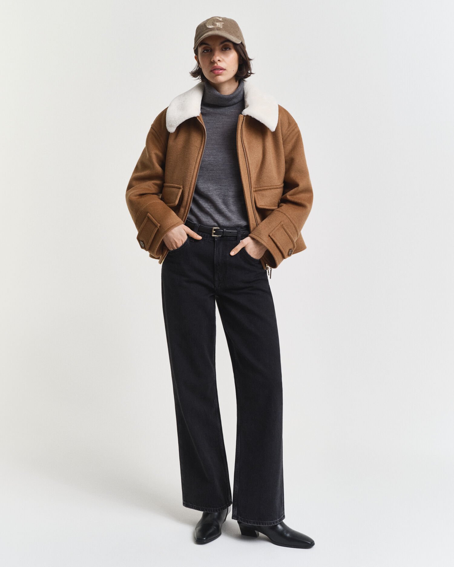 Rullekrave sweater af ekstra fin merinould