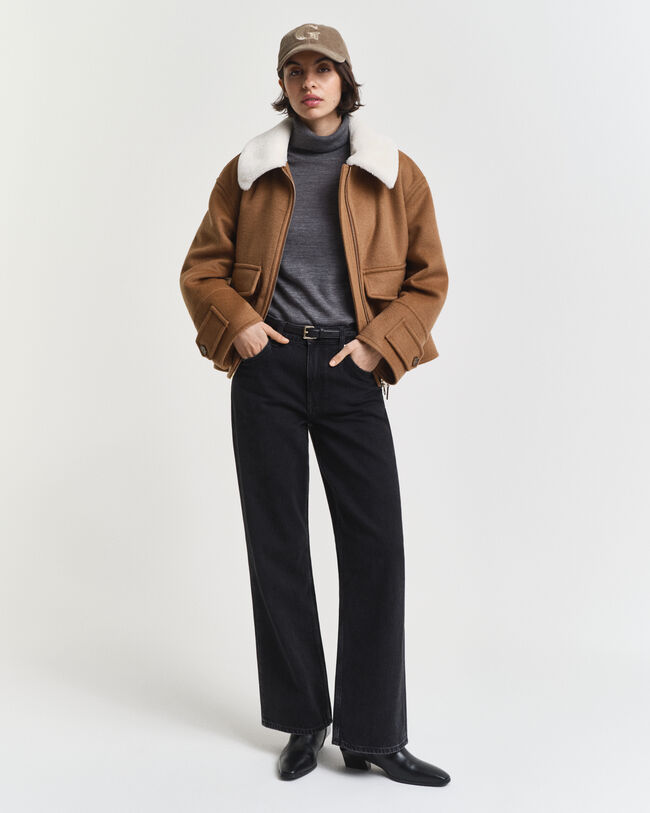 Rullekrave sweater af ekstra fin merinould