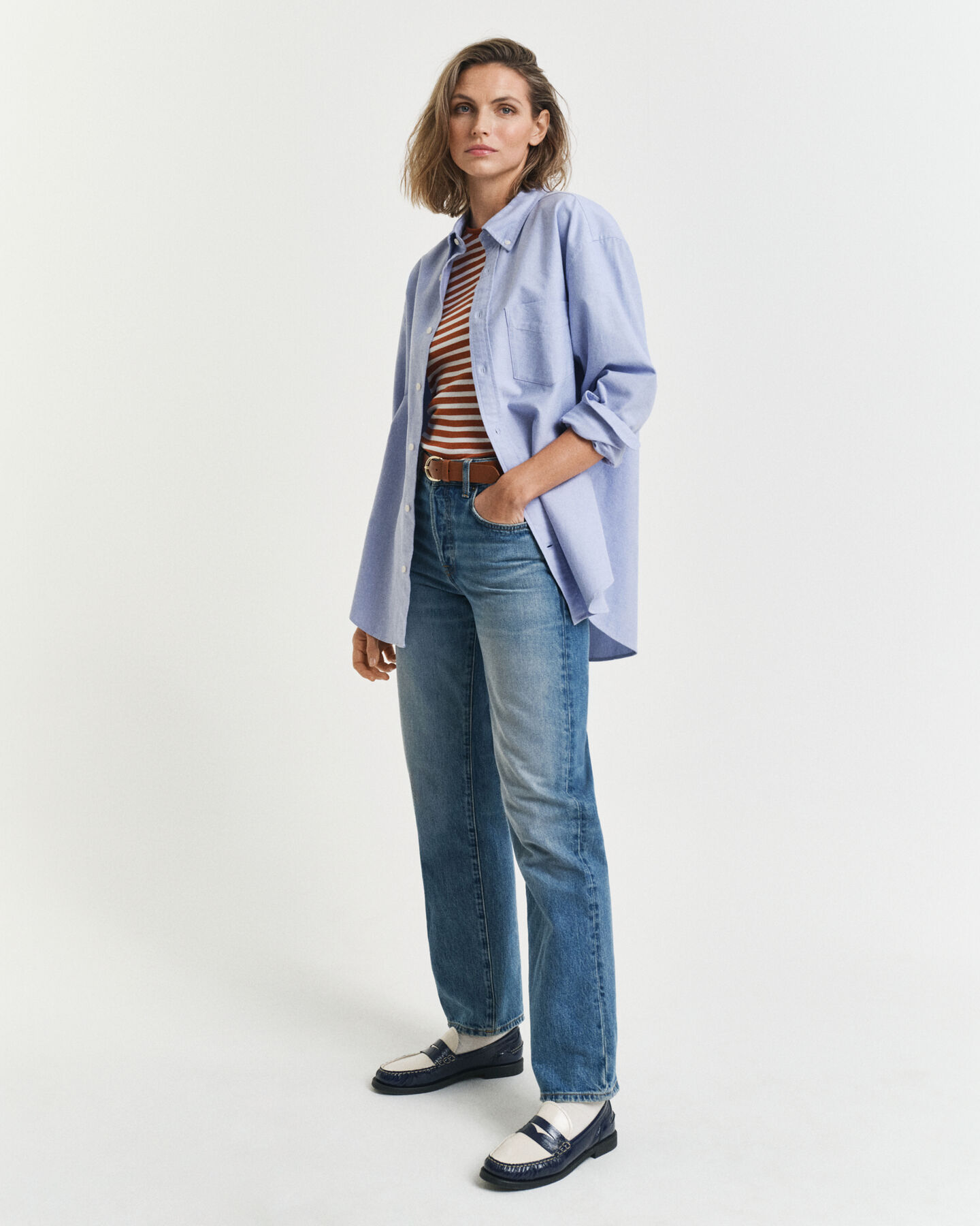 Striped Ribbed T-Shirt